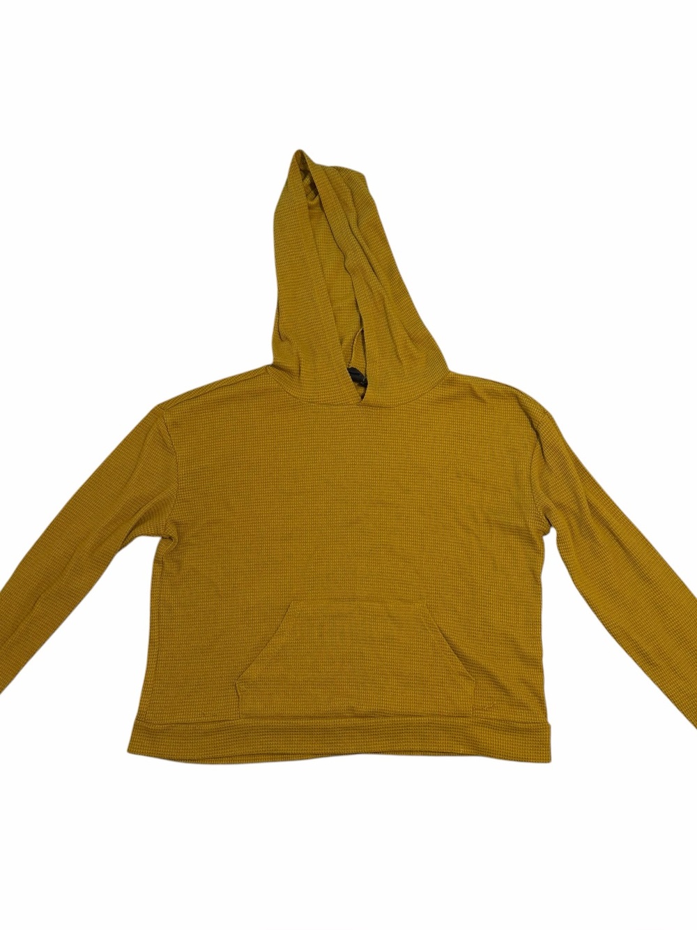 Urban Outfitters Waffle Knit Lounge Set Mustard Hoodie & Shorts S/XS - Picture 2 of 5